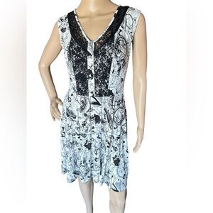 Disney Nightmare Before Christmas Novelty All Over Print Women Dress Size S EUC